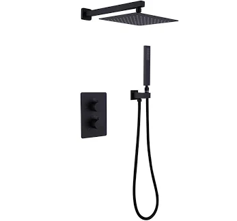 Matte Black Thermostatic Shower Syste...