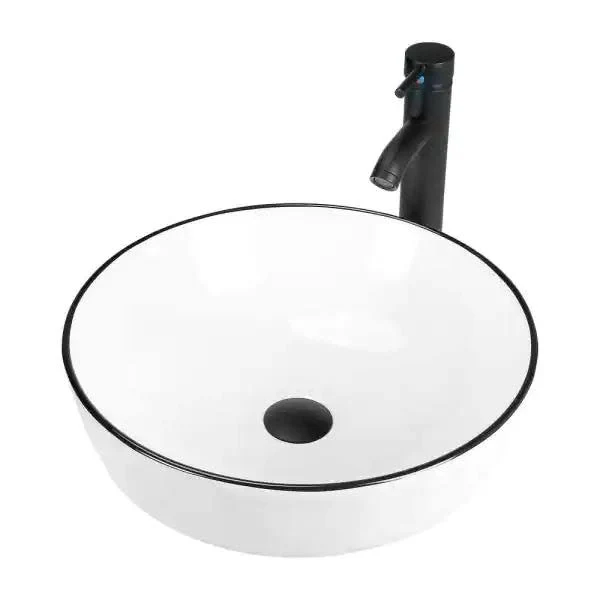 TOOLKISS White Ceramic Round Vessel S...