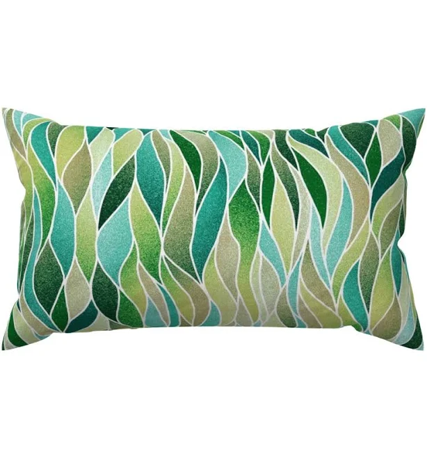 Spoonflower Waves Blue Greens Throw P...