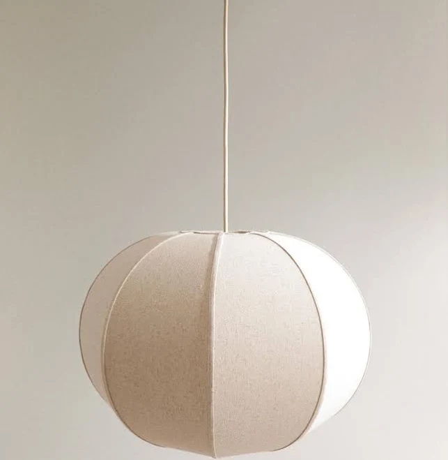 Zara Home Large Linen Pendant Lamp