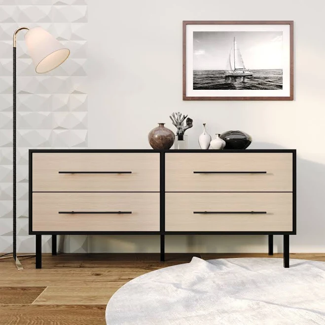 Castle Place Mid-Century 4-Drawer Woo...