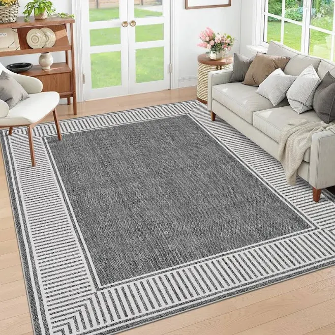 GarveeHome 8x10 Modern Striped Border...