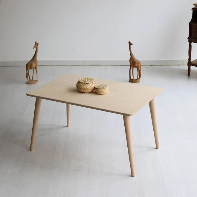 Modern Rectangular Wood Coffee Table ...