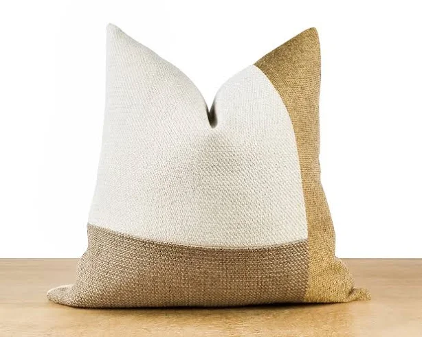 Mustard Yellow Colorblock Pillow Cove...