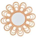 Mud Pie Flower Woven Mirror