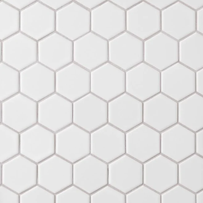 Festival Satin White Matte Hexagon Po...
