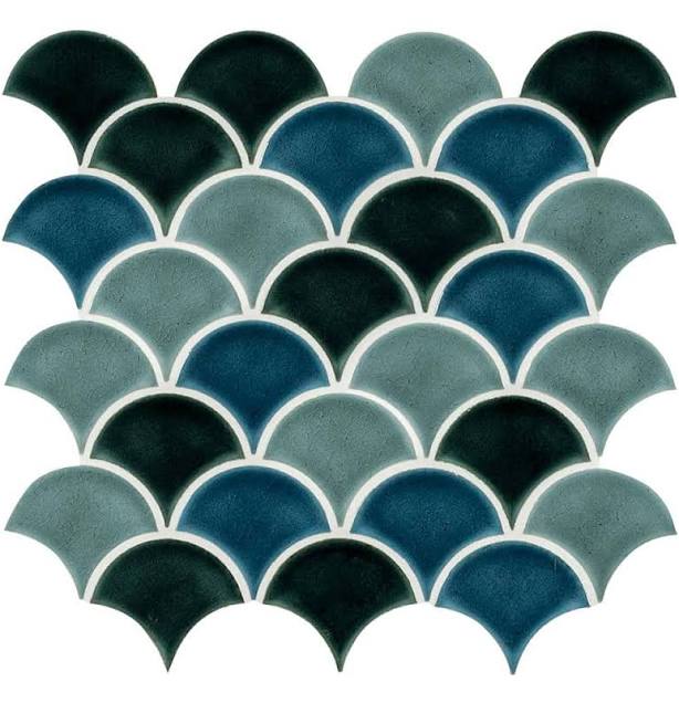 MSI Azul Scallop Mosaic Sheet