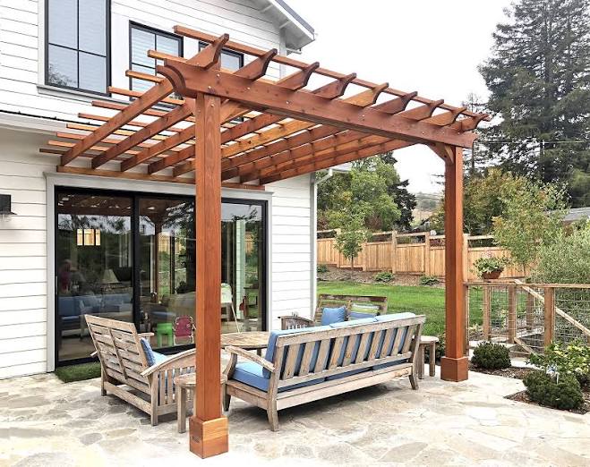 Attached Garden Pergolas - 8ft - 8ft ...