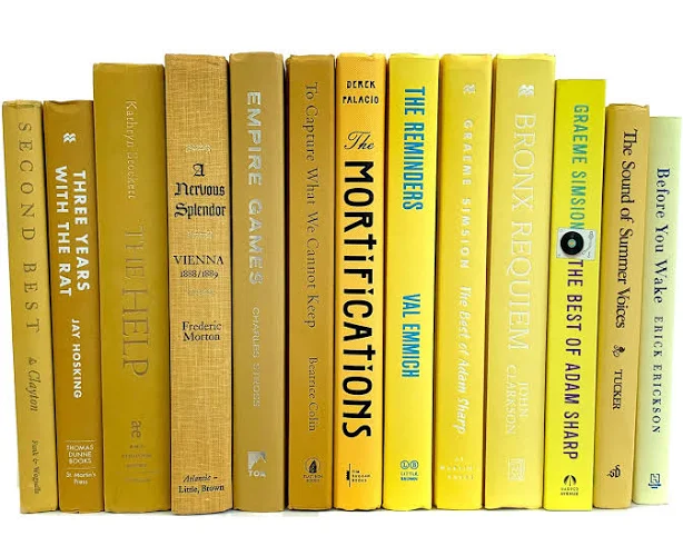 Bundle of Yellow Decorative Books for...