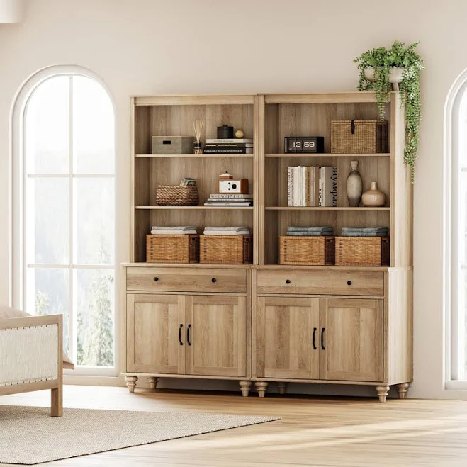 Charlton Home 72'' Tall Oak 5 Tier Bo...