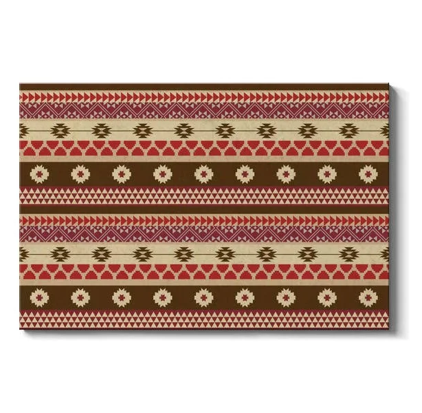 iCanvas Brown & Red Floral Tribal Pat...