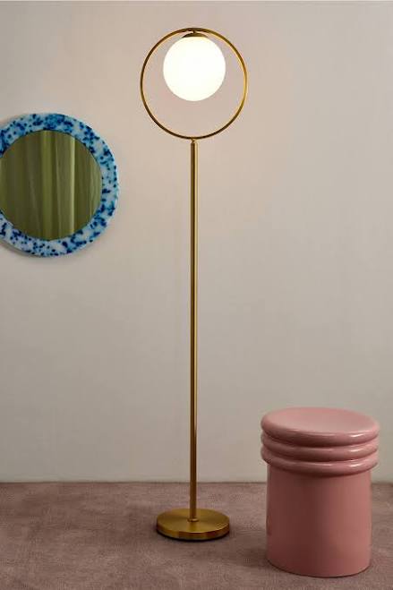 Urban Outfitters Gold Globe Floor Lamp