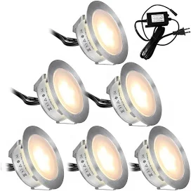 SMY Recessed LED Deck Lights Kits 6 Pack