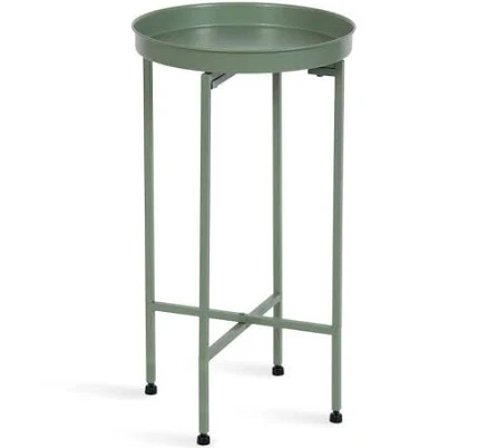 Kate and Laurel Celia Round Foldable Tray Accent Table