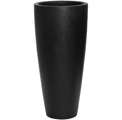 Pottery Pots Dax Large Fiberstone Indoor Outdoor Modern Round Tall Planter