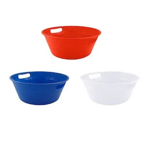 Round Plastic Handy Tub, Assorted Colors, 1-ct.