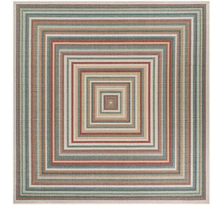 Sand & Stable 10' Multicolor Geometric Square Area Rug