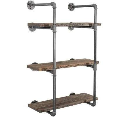 Pipe Decor 3 -Tier Wall Mounted Shelf