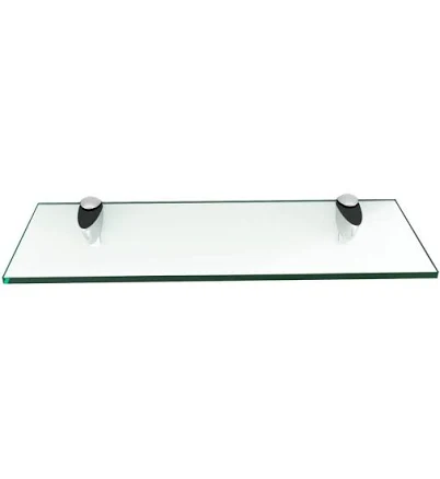 Fab Glass and Mirror Rectangle Floating Glass Shelf Kit