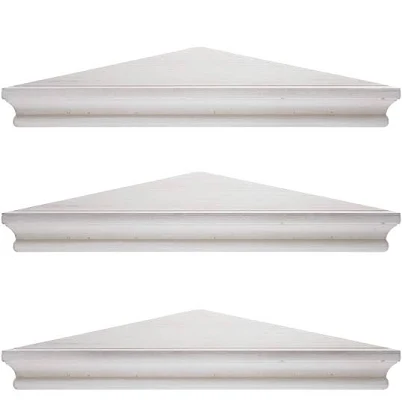 American Art Decor Floating Corner Shelves Set of 3