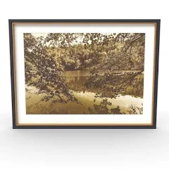 Threshold Abstract Lake Framed Wall Art