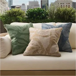 West Elm Outdoor Abstract Botanical Pillow