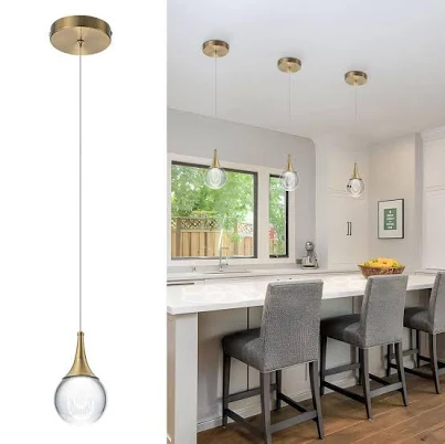 TinHon Modern Gold LED Pendant Light