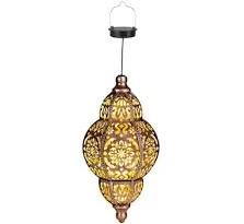 Hanging Solar Lanterns Outdoor Garden Decor Solar Lantern Metal Moroccan Yard Ar