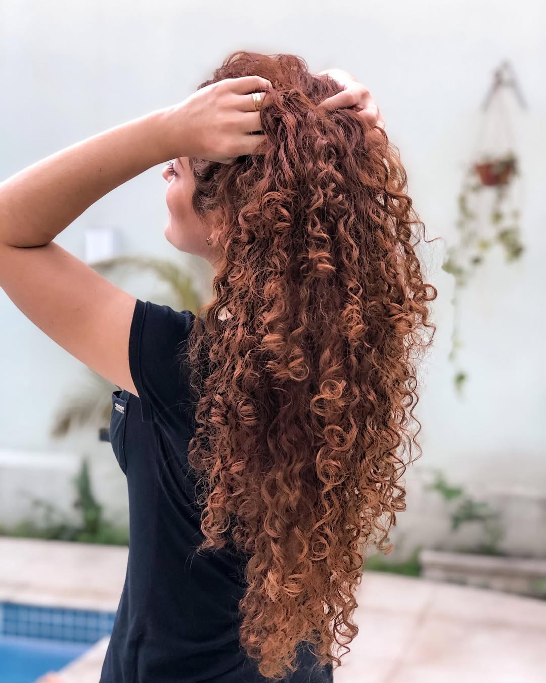 Long Copper 3C Curls With Volume