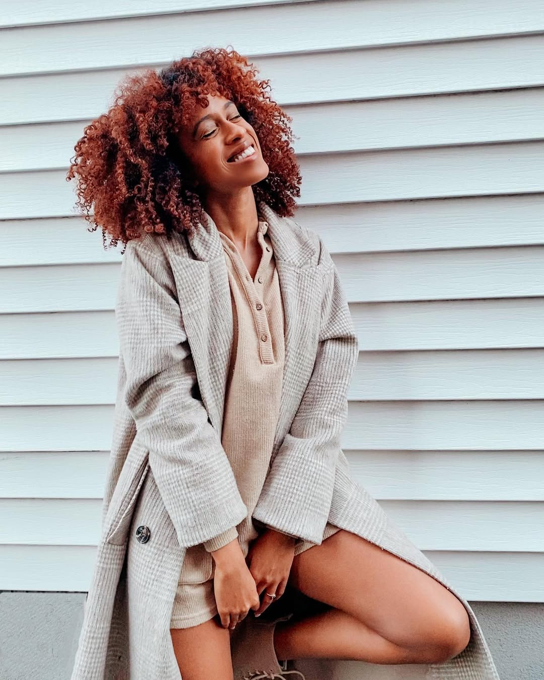 Rich Auburn 3C Curls With Defined Volume