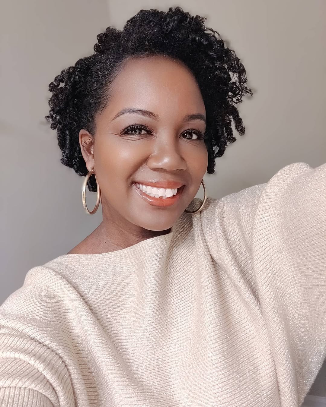 Defined 3C Coily Natural Hair Pixie Cut